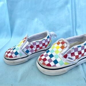 baby/toddler rainbow check vans